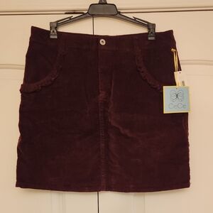 CeCe Women's Deep Burgundy Mini Skirt